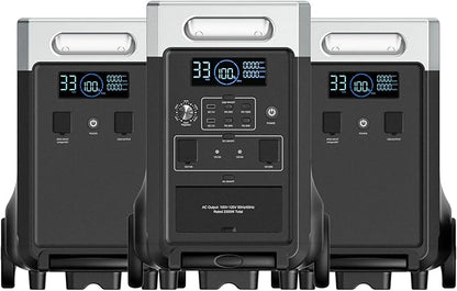 AFERIY 11520Wh Portable Power Station,P310 with 2 Extra Battery,120V 3600W Expandable Capacity LiFePO4 Battery Backup,Solar Generator for Home Use,Outdoor Camping,Power Outage,Camping,RV,Emergencies
