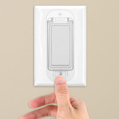 Light Switch Guard Cover 2 Pack Wall Switch Guard Child Proof Rocker Switches Plate Cover Keeps Lights or Switches from Being Accidentally Turned ON or OFF