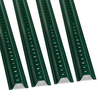 SmartSign U-Channel Sign Post, 8' Tall, 1.12LB Medium Weight, Green Baked Enamel Steel Post - Pack of 4