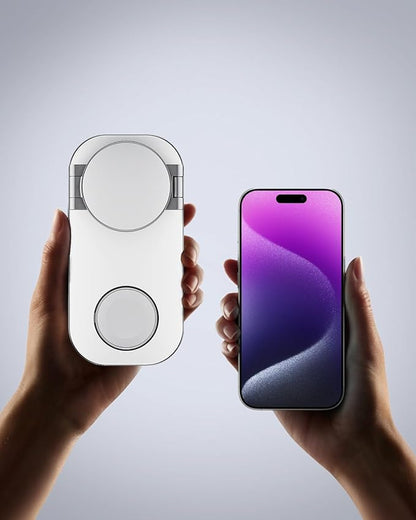 3 in 1 Wireless Charging Station for Apple Devices, Magnetic Foldable Fast Charger Stand Compatible with MagSafe for iPhone Air/17/16/15/14/13/12 Series, Apple Watch & AirPods Pro/4/3/2