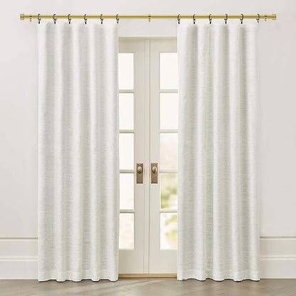 Gold Curtain Rod for Windows 18 to 144 Inches, 1 Inch Adjustable Drapery Pole, Heavy Duty Outdoor/Indoor Modern Curtain Rods, Easy Installation(Warm Gold 18"-144")