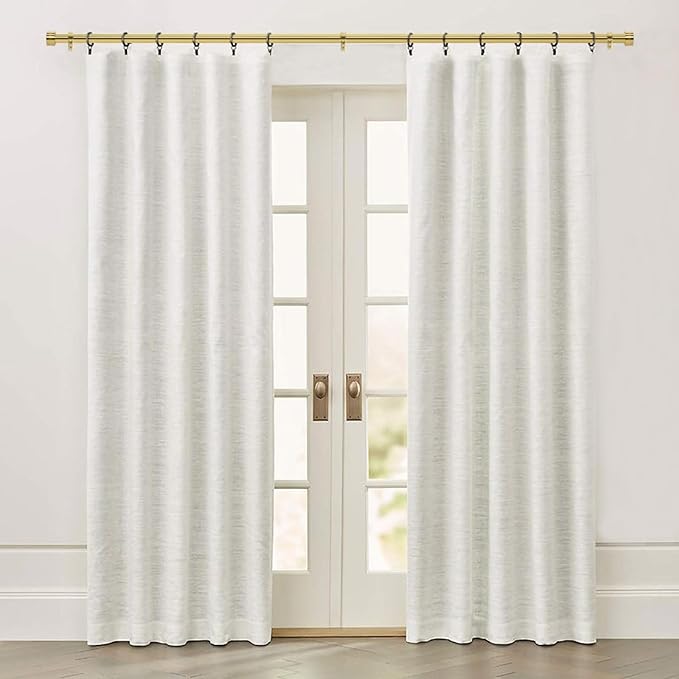 Gold Curtain Rod for Windows 18 to 88 Inches, 1 Inch Adjustable Drapery Pole, Heavy Duty Outdoor/Indoor Modern Curtain Rods, Easy Installation(Warm Gold 18"-88")