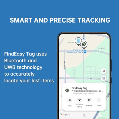 SmartTags for Samsung - Bluetooth Tracker Works with Samsung SmartThings, Item Locator for Keys, Wallet, Luggage, Pets, IP65 Water-Resistant, CR2032 Replaceable Battery, 2PCS (NOT for iOS or Huawei)