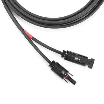 Solar Cable 30 Feet 2x12 AWG Twin Wire Solar Extension Cable, Copper Strand with Female and Male Connectors on Single end, Solar Panel Cable Wire & Adaptor for Home, Shop and RV Solar Panels