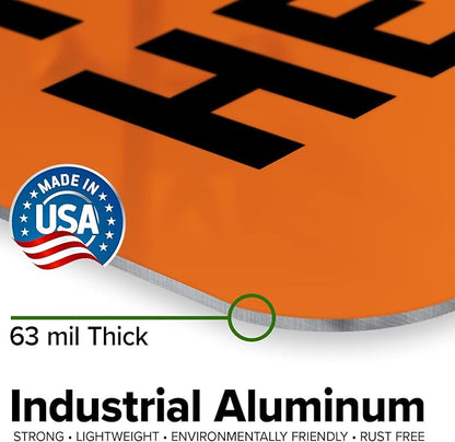 Custom warning Sign, OSHA Sign, 12x18 Inches, Rust Free .063 Aluminum, Fade Resistant, Made in USA by My Sign Center