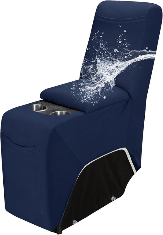 Easy-Going 100% Waterproof Recliner Console Cover, Stretch Middle Console Couch Covers for Reclining Sofas, Sectional L-Shape Furniture Protector for Kids & Pets, 1 Console Cover, Navy