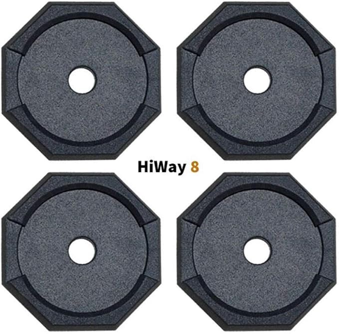 SnapPad HiWay RV Leveling Pads - Permanent Jack Stabilizers for RVs - 8" Round Leveling Jack Pads for HWH Leveling System - Heavy Duty Replacement for Blocks - Made in The USA (4-Pack)