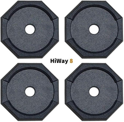 SnapPad HiWay RV Leveling Pads - Permanent Jack Stabilizers for RVs - 8" Round Leveling Jack Pads for HWH Leveling System - Heavy Duty Replacement for Blocks - Made in The USA (4-Pack)
