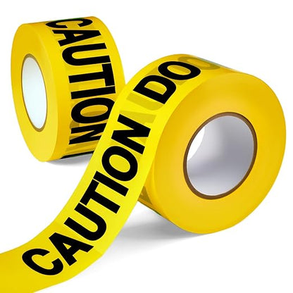 Caution DO NOT Enter Tape – 3 Inch x 1000 Feet | Bright Safety & Hazard Tape with Bold Black Text for Construction, Events, and Dangerous Areas (Caution DO NOT Enter, 2 Pack)