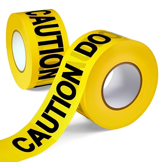 Caution DO NOT Enter Tape – 3 Inch x 1000 Feet | Bright Safety & Hazard Tape with Bold Black Text for Construction, Events, and Dangerous Areas (Caution DO NOT Enter, 2 Pack)