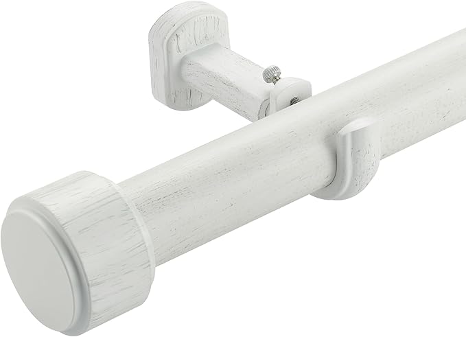 Heavy Duty Curtain Rods,1 1/4" Large Diameter Premium Nonadjustable Curtain Rod,144in/12ft Custom Window Treatment Rods with Durable Aluminum Brackets and End Caps,White Finish