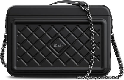 iDiskk Security Lock Box, Metal Safe Box with Anti-Theft with Fingerprint and Password Unlocking, MFi Certification Compatible with Find My App (iOS Only) Ideal for Secure Storage of Valuables