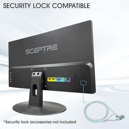 Sceptre 24-inch Prime Monitor Thin 1080p LED Monitor 99% sRGB 2x HDMI VGA Build-in Speakers, Machine Black (E248W-19203R 2025 Series)