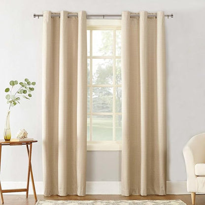 Brushed Nickel Curtain Rod for Windows 18 to 144 Inches, 1 Inch Adjustable Drapery Pole, Heavy Duty Outdoor/Indoor Modern Curtain Rods, Easy Installation(Satin Nickel 18"-144")