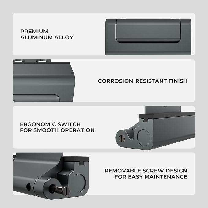 6Pack Home Security Door Reinforcement Lock Childproof, Door Locks for Kids Safety, Door Lock Latch Stopper for Front Door Inside Top of Door, Aluminum Construction Finish