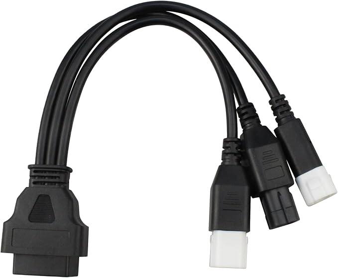 OBD2 Diagnostic Cable Fit for Yamaha Kline Euro5 16 Pin to 3Pin 4Pin 6Pin OBD2 3 in 1 Diagnostic Adapter,OBD2 to OBD1 6/4/3 pin Plug Adapter for Honda Guzzi Kawasaki Suzuki Motorbike