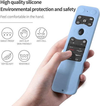Silicone Case for LG MR25GA Remote Cover Compatible with 2025 LG OLED Smart TV C5 B5 G5 M5 Series Remote Protective Case Cover (Glow Blue)