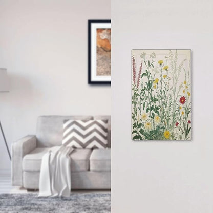 Rustic Wildflower Green Plants Daisy Floral Light Switch Cover Plate 1 Gang No Device Blank Electrical Wall Plates Faceplate Decorative Switch Plate For Farmhouse Bed Room Decor