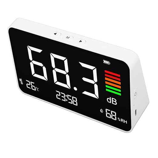 Keenso Accurate Digital Decibel Meter Desktop Sound Level Meter 30-130dBA for Home School Library