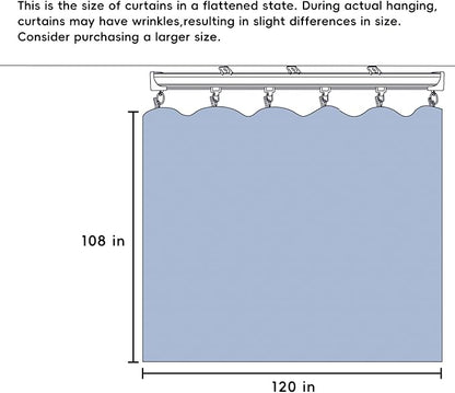 Room Divider Ceiling Mounted Curtains Track Sets Extra Wide Blackout Curtain Flexible Tracks for Bedroom Privacy Partition Separator, 1 Panel Black Drape and White Rail, W10 x H9ft