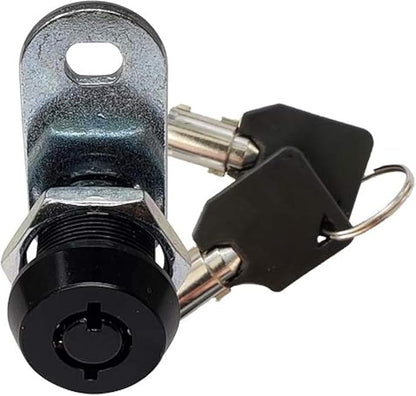 Admiral Locks Tubular Cam Lock, Keyed Alike Removable Key RV Compartment Storage Lock Cabinet Locks (Black Pack of 1, 5/8" 180°)