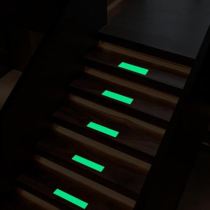 High Brightness Glow in The Dark Tape for Safety Marking, Art Craft DIY, Christmas Deco and Party Accessories. Non-Toxic Adhesive, Waterproof Rechargeable Luminous Tape (2in X 30Ft)
