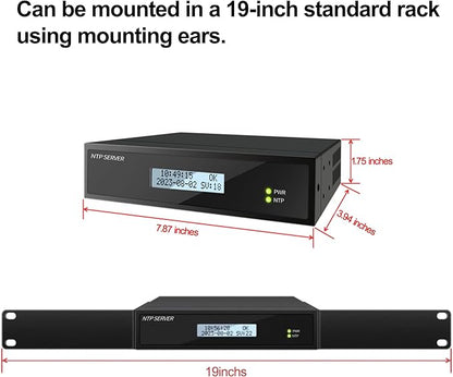 GPS NTP Network Time Server with Dual Ethernet Ports,Supports AC/POE Power,Accurate Time Sync for Network Devices.