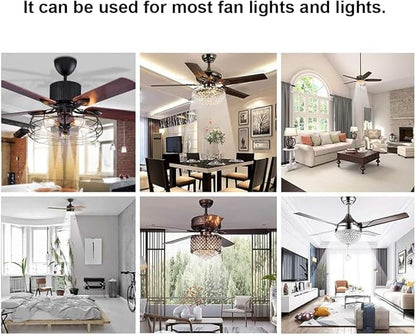 QIACHIP Upgrade Universal WIFI Ceiling Fan light Remote Control Kit, Wireless Fan Speed Lamp Controller with Timing Compatiple for Alexa, Google Home, Phone,Voice Control