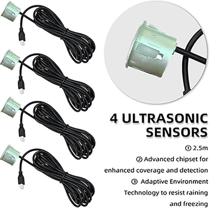 New Features Forward and Reverse Parking sensors, Option to Measure Distance in inches, bidirectional Display Option, and Customizable Digital Direction 18 Color Probes to Choose from(Silver)