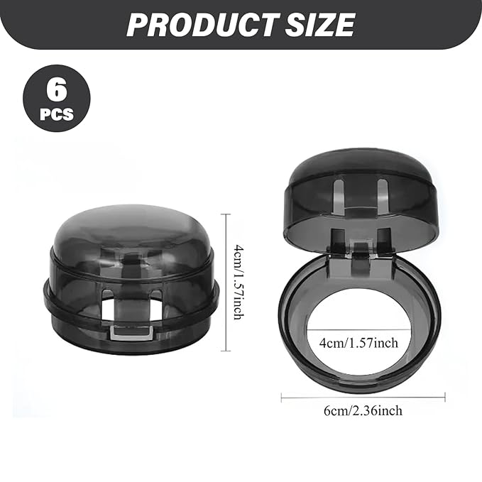 Stove Knob Safety Covers, 6PCS Gas Stove Knob Locks, Heat-Resistant Covers, Easy to Install Oven for Child SafetyStove Safety