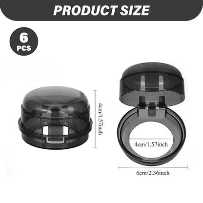 Stove Knob Safety Covers, 6PCS Gas Stove Knob Locks, Heat-Resistant Covers, Easy to Install Oven for Child SafetyStove Safety