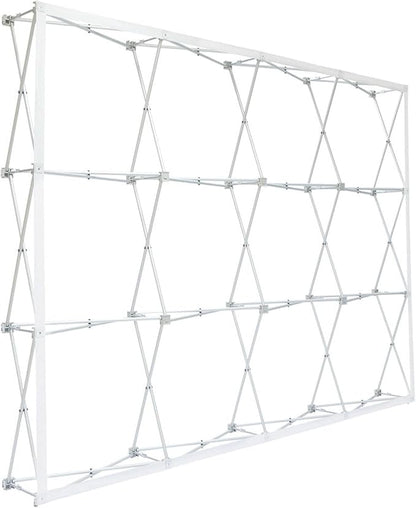 Custom Fabric Pop Up Straight Display, Trade Show Display Backdrop Booth, Hook and Loop Step and Repeat Backdrop for Trade Show Backdrops (Graphic with Frame, 10ftx8ft)