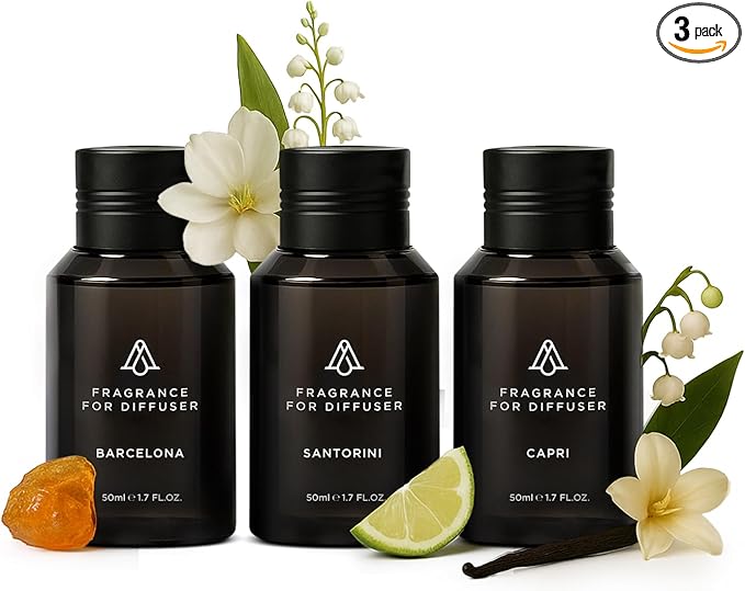 AromaPlan Home Destinations Collection Scents,Hotel Premium Collection Set- 5 Star Hotel Collection- Natural, Non-Toxic Cold Air Diffuser Oil -Gift Ready, Diffuser Oils Scent (3 Pack/1.7 fl.oz (50 ml)