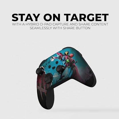 DreamController Dead By Daylighht Custom X-box Controller Wireless compatible with X-box One/Series X/S Proudly Customized in USA with Permanent HYDRO-DIP Printing (NOT JUST A SKIN).