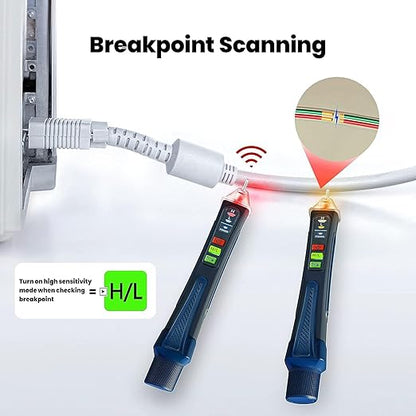 Voltage Tester, Non Contact Voltage Detector, Circuit Tester Dual Range Voltage Sniffer 12V-1000V/48V-1000V, Live Wire Tester with Alarm and Flashlight, Electrical Tester with LCD Display