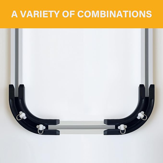 90° Curved Connectors for Ceiling Curtain Track, Ceiling Track for Curtains, Track Curtains Ceiling Mount/Wall Mount, Room Divider Curtains Tracks（Black 2 PCS）.