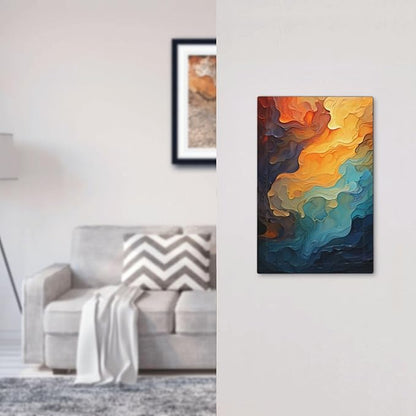 Abstract Colorful Modern Luxury Rainbow 1-Gang No Device Blank Wallplate Electrical Light Switch Covers Decorative Receptacle Face Plate Cover for Bathroom 5 X 3 IN