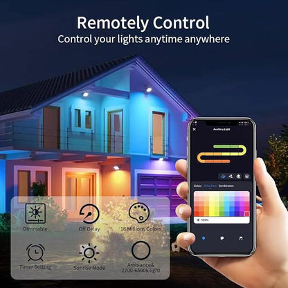 12" Smart Decorative Lamp, Light Painting, Recessed Ceiling Light, Compatible with Alexa, Google Home, for Bedroom, Study, Living Room Voice/Remote/App Controls,Smart Ceiling Light.