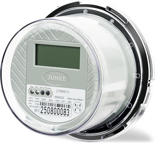 Digital Electric Meter,120V 2 Wire KWH Meter,Watt Meter, Used for RV and Home Meter