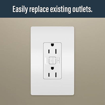 Legrand Radiant WNRR15WH 15 AmpSmart Outlet with Netatmo, Compatible with Alexa, Google Assistant & Apple HomeKit, 15A, White (1 Count)