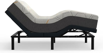 Blissful Nights e4 King Adjustable Bed Base Frame with 12" Medium Firm Copper and Gel Infused Memory Foam Mattress