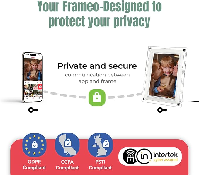 Frameo Digital Picture Frame,10.1 Inch WiFi Slim Acrylic Digital Photo Frames,1280x800 HD IPS Touch Screen Photo Frame Electronic,32GB Memory,Share Photos/Videos Instantly via Frameo App from Anywhere