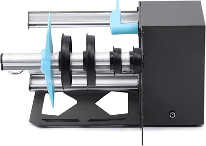 U.S. Solid Automatic Label Dispenser for Long Rolls and Fanfold Labels - Translucent and Opaque - Adjustable Speed - Core Sizes 1", 1.5", 3" - Width 0.2-7 in - Max. Roll 11 in
