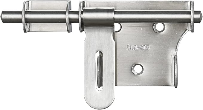 JQK Sliding Bolt Gate Latch, 6 Inch Thickening 304 Stainless Steel Barrel Bolt with Padlock Hole, Interior Door Latches Brushed Finish
