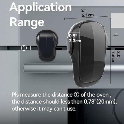EUDEMON Child Safety Heat-Resistant Oven Door Lock, Oven Front Lock for Kids Easy to Install, Use Adhesive,No Screws or Drill (1 Pack,Black)(ONLY for Flat Surface)
