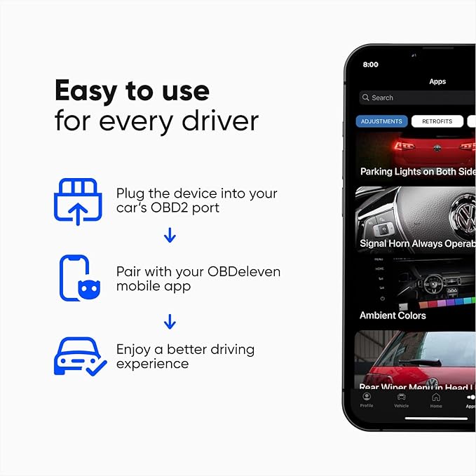 OBDeleven OBD2 Diagnostic Tool Scanner for Audi Seat Cupra Skoda Volkswagen BMW Mini Toyota (Android & iOS, Next Gen Device) (Pro Pack)