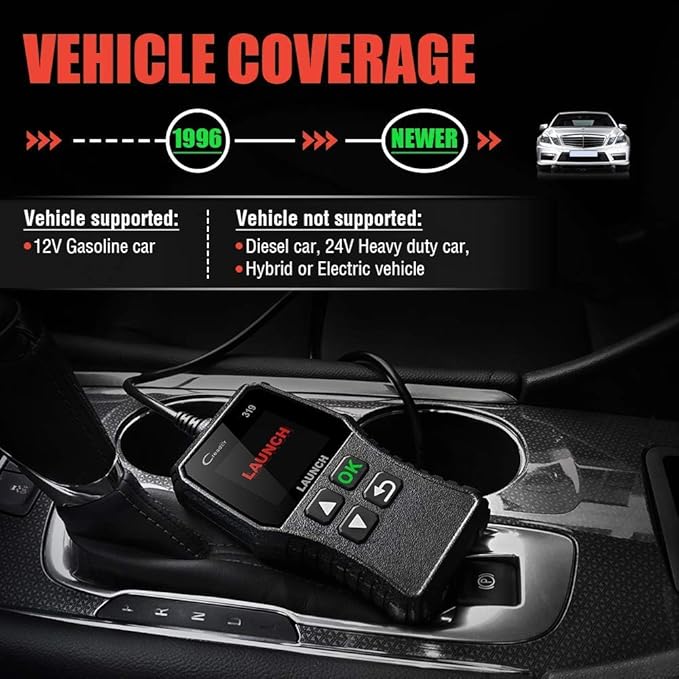 Launch OBD2 Scanner CR319 Check Engine Code Reader with Full OBD2 Functions