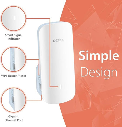 E30 AX3000 Mesh WiFi 6 Range Extender, Universal Compatibility, Gigabit Ethernet Port, Covers up to 13,999 sq. ft., Whole Home Internet Signal Booster