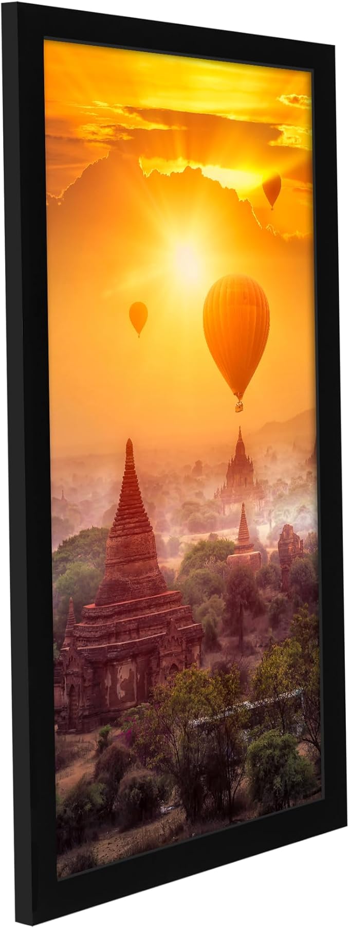 Americanflat 12x22 Picture Frame with Polished Plexiglass - Signature Collection - Gallery-Style Frames Made of Engineered Wood - Photo Frame for Wall Display - Black