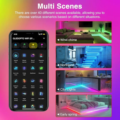 WiFi Tuya SPI Digital Pixel LED Strip Light Controller Smart Life App Control Over 40 Dynamic Lighting Easy to Setup for WS2811 TM1814B TM1934A SK6812 WS2801 WS2805 UCS2904B